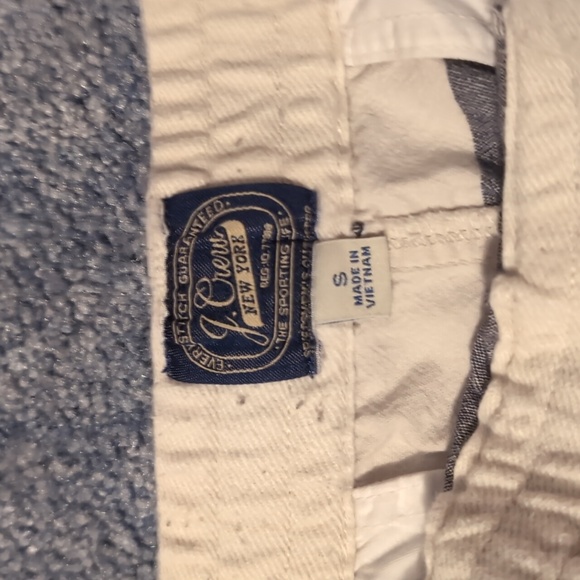 J. Crew blue-grey/white striped dock Shorts, small - Picture 2 of 3